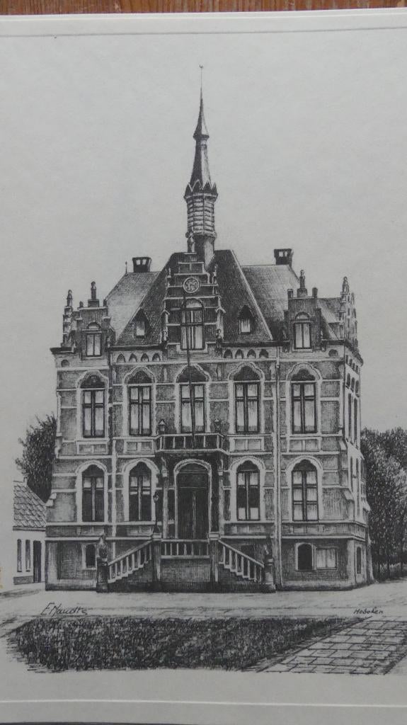 11 tekeningen over Hoboken E.Naudts, Antiek en Kunst, Ophalen