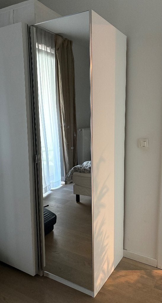 Garde-robe IKEA PAX avec porte miroir ÅHEIM et 3 tiroirs, Comme neuf, 50 à 100 cm, 50 à 75 cm, 150 à 200 cm