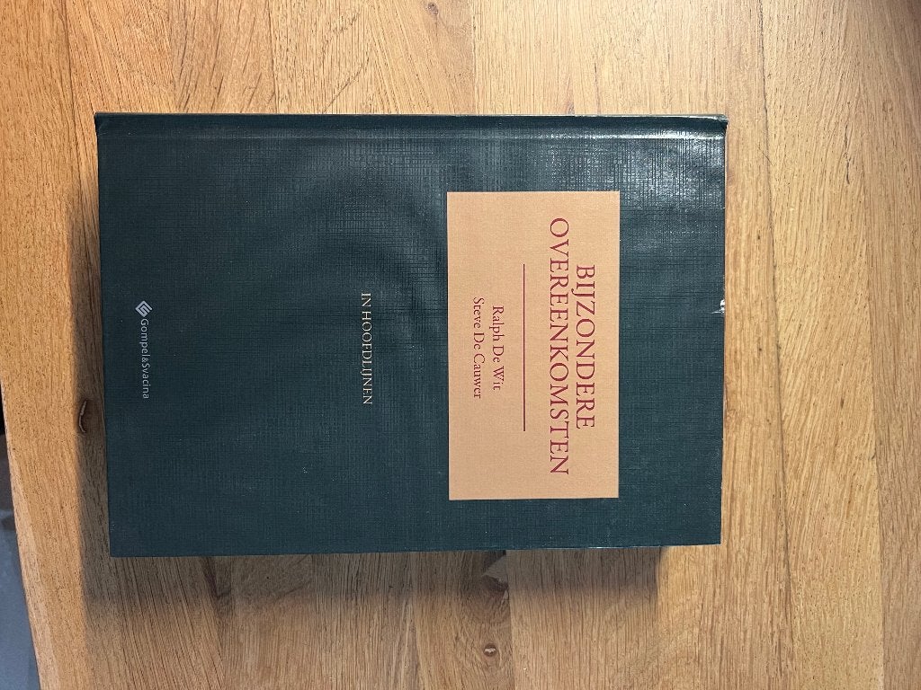 Bijzondere Overeenkomsten In Hoofdlijnen - Ralph De Wit, Boeken, Ophalen of Verzenden, Nieuw