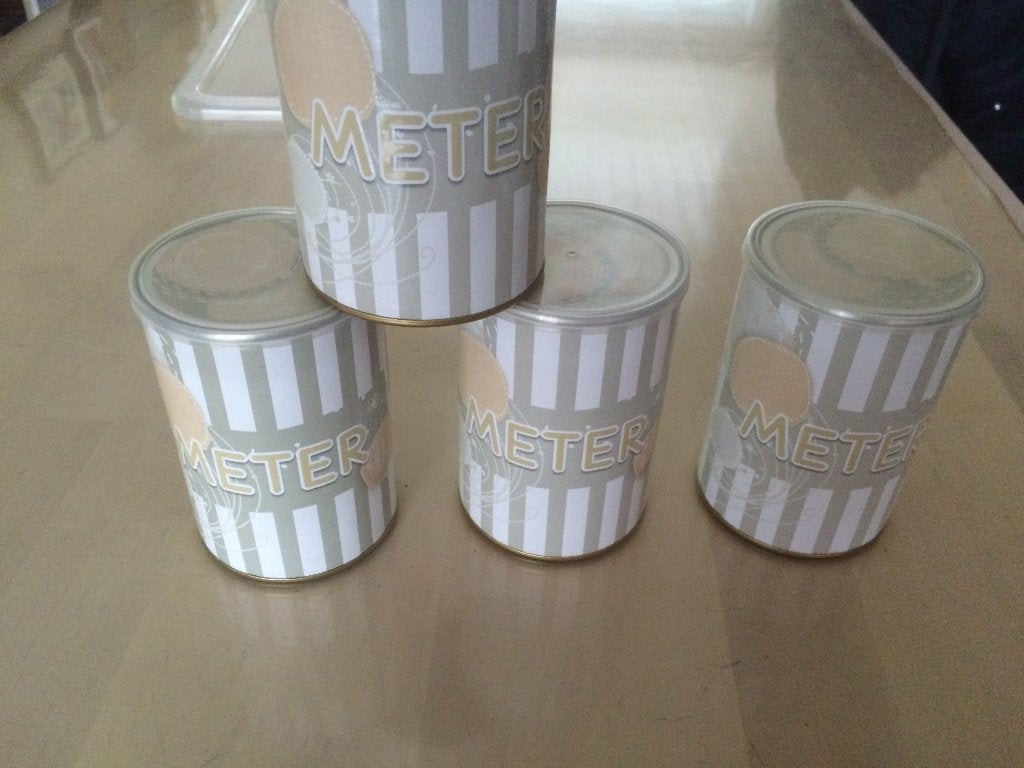 Leuke meter & peter blikkendoosjes UITVERKOOP, Ophalen of Verzenden, Nieuw, Kraamcadeau