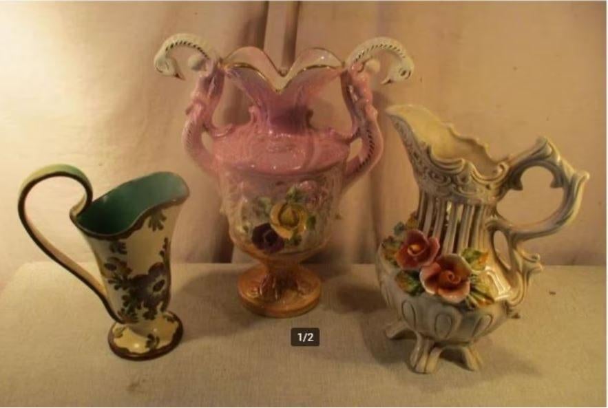 3 grands pots anciens en porcelaine, Enlèvement ou Envoi