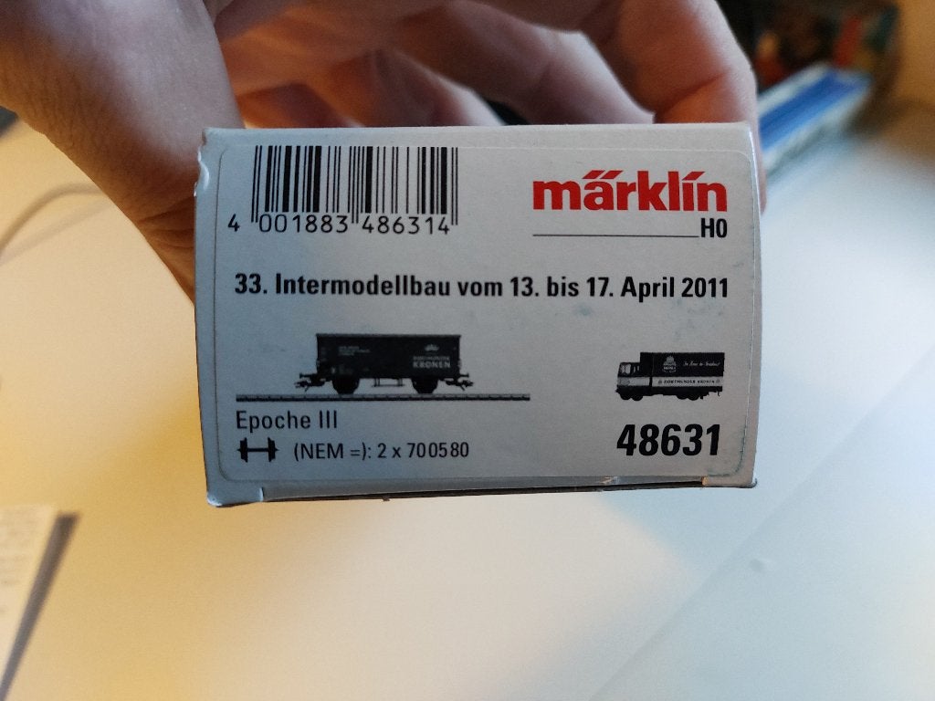 Märklin 48631 H0 Wagon de marchandises fermé avec camion, Enlèvement ou Envoi, Neuf, Wagon, Märklin