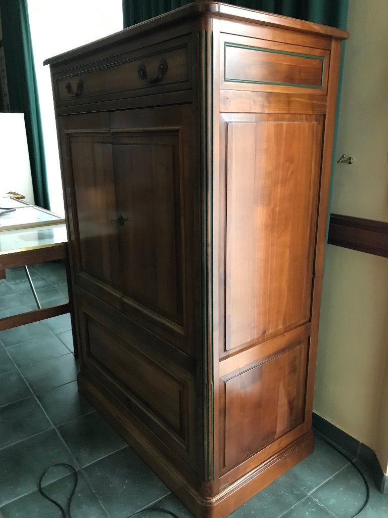 TV kast, Maison & Meubles, Cerisier, 100 à 150 cm, Utilisé, 50 à 75 cm