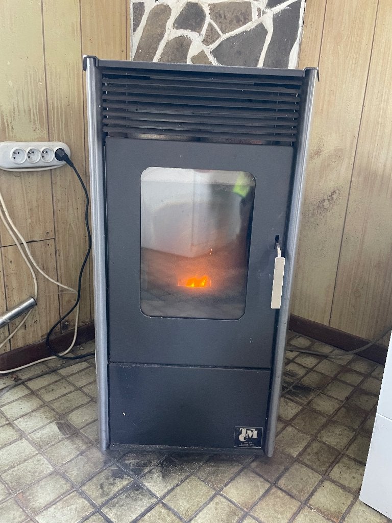 Palletkachel 9,1kw, Huis en Inrichting, Kachels, Ophalen, Gebruikt, Pelletkachel, Vrijstaand