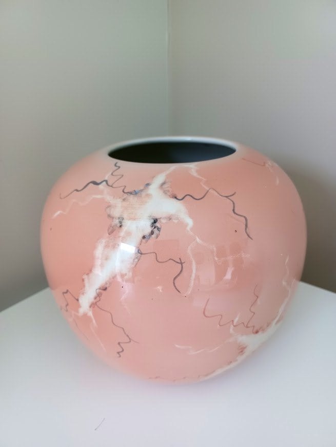 SIA designvaas.  Portugal – handgeschilderd glazuur. ’70–’80, Antiek en Kunst, Ophalen of Verzenden