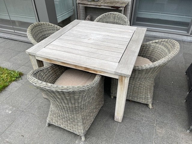 Mooie tuinset, Ophalen, Gebruikt, Wicker, Tuinset
