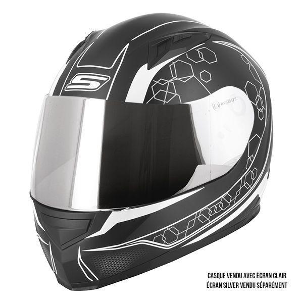 Casque S-Line – Intégral S448 noir et blanc Graphique, Casque intégral, Neuf, avec ticket, Envoi, M