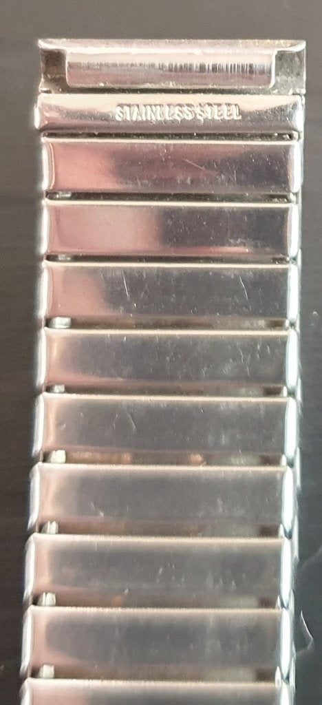 Rekbare horlogeband van roestvrij staal van 16 mm, Bijoux, Sacs & Beauté, Bracelets, Enlèvement ou Envoi, Comme neuf, Argent, Acier