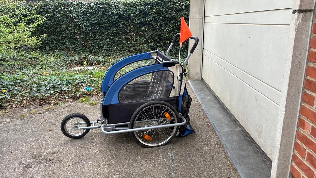 Remorque à vélo pour 2 enfants, Enlèvement, Utilisé