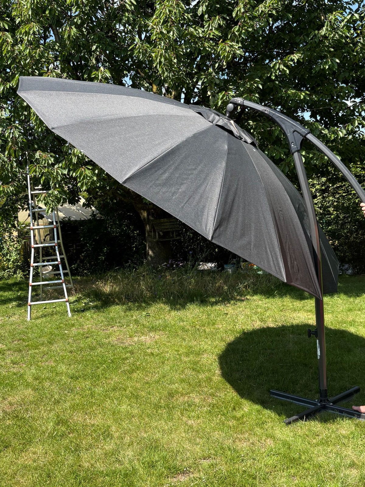 Nieuwe Parasol met voet, Ophalen, Nieuw, 2 tot 3 meter, Zweefparasol
