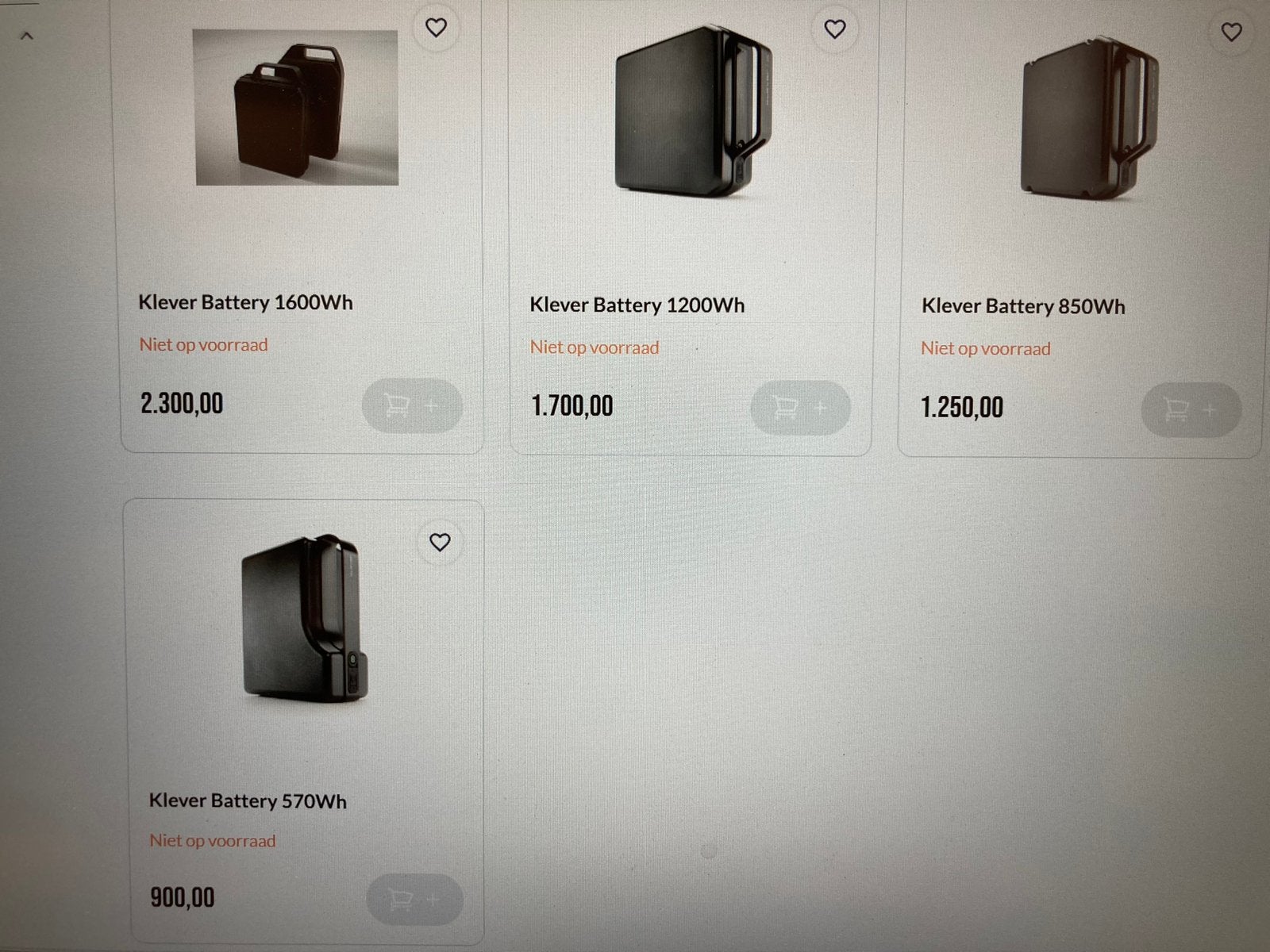 Klever 1600wh batterij, Ophalen