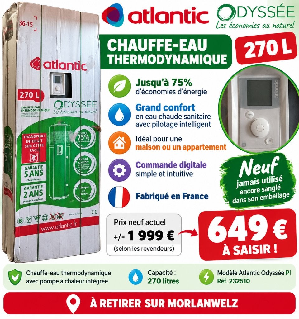 Thermodynamische boiler, Doe-het-zelf en Bouw, Ophalen, 100 liter of meer, Onbekend, Nieuw