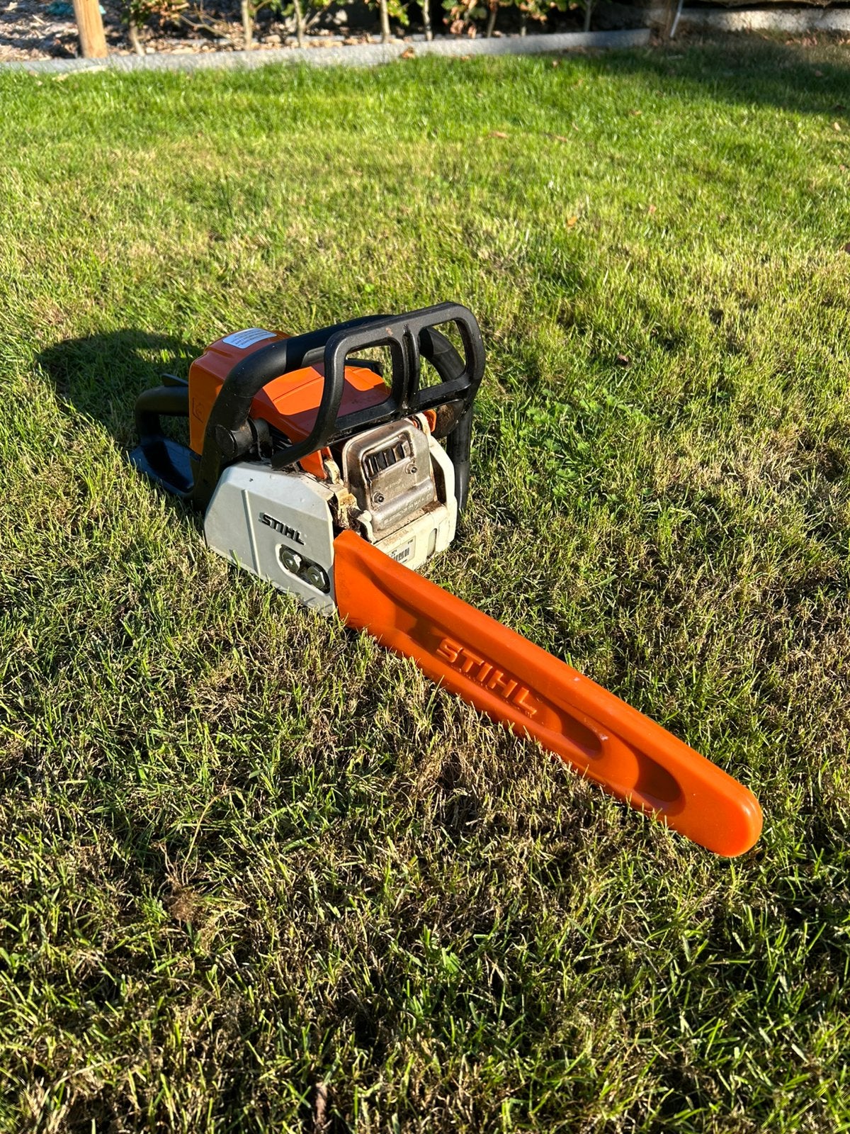 Stihl MS170 kettingzaag, Ophalen, Gebruikt
