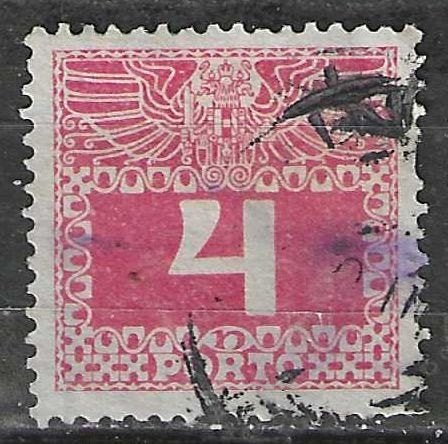 Autriche 1908 - Yvert 36TX - Timbre fiscal - 4 h. (ST), Envoi, Affranchi