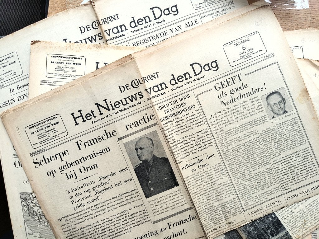 Bundel van 15 Het nieuws van de dag  1940 - 1942