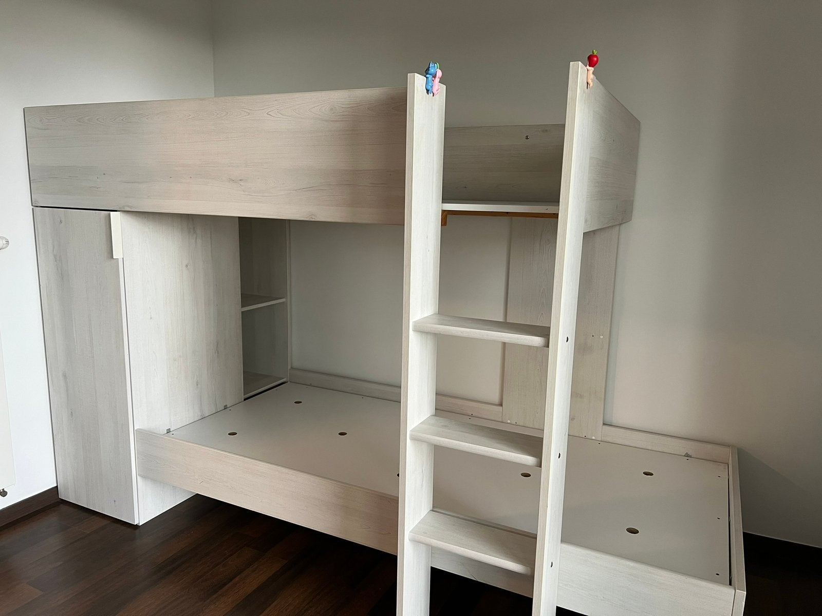 Stapelbed lichtgrijs, Huis en Inrichting, Slaapkamer | Stapelbedden en Hoogslapers, Ophalen, Zo goed als nieuw, Stapelbed