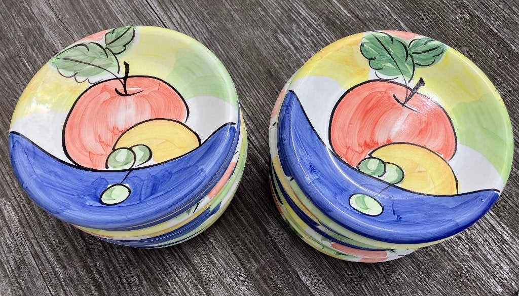 24 assiettes à dessert Bella Ceramica, collection Alfresco., Assiettes(s), Vintage, Comme neuf, Céramique