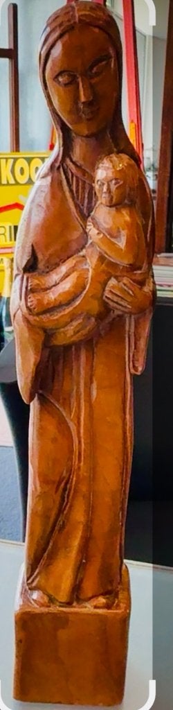 Houten beeld, 38 cm hoog, Ophalen, Beeld