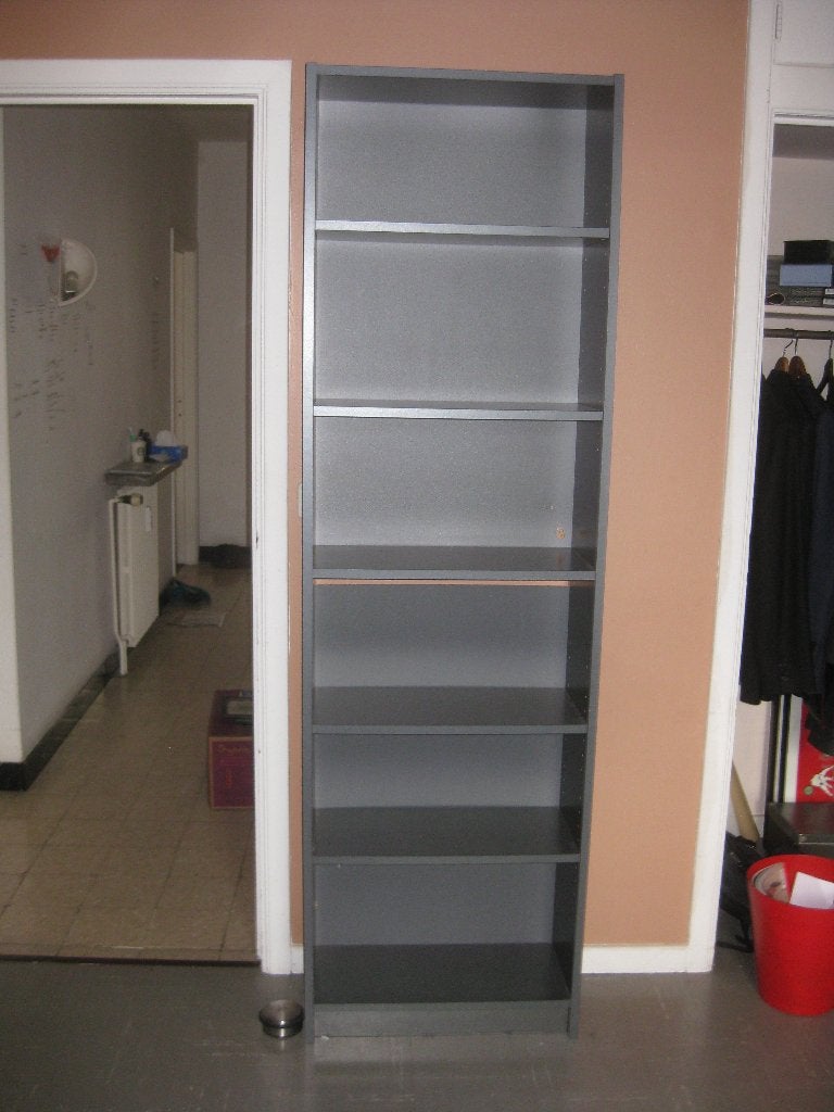 GRATIS 2 grijze Ikea Billy boekenkasten, 25 à 50 cm, Avec tablette(s), Enlèvement, Utilisé