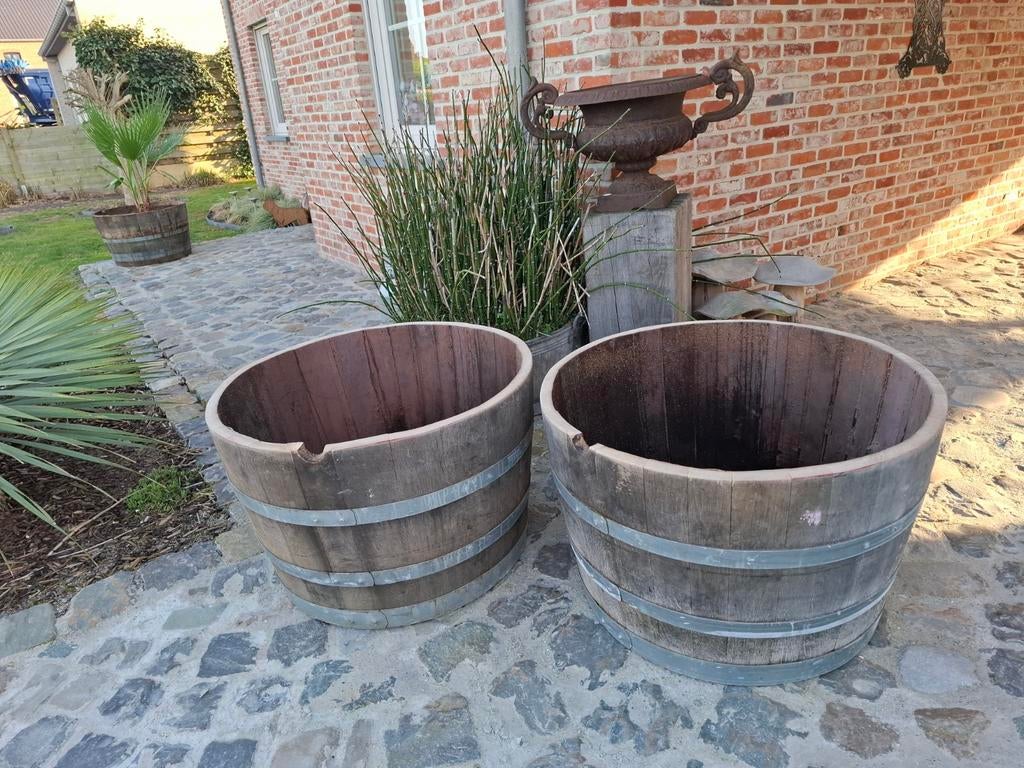 Grote Eiken plantkuipen 77cm x 50cm ! Kwaliteits bloembak, Ophalen
