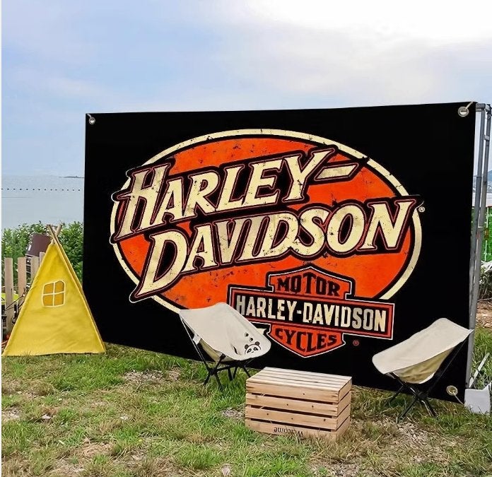 Grote vlaggen Harley Davidson (150x90cm), Ophalen of Verzenden, Nieuw