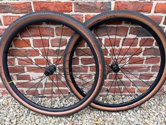Paire de roues Gravel Mavic Allroad S + pneus, Comme neuf, Aluminium, Mavic, Roue