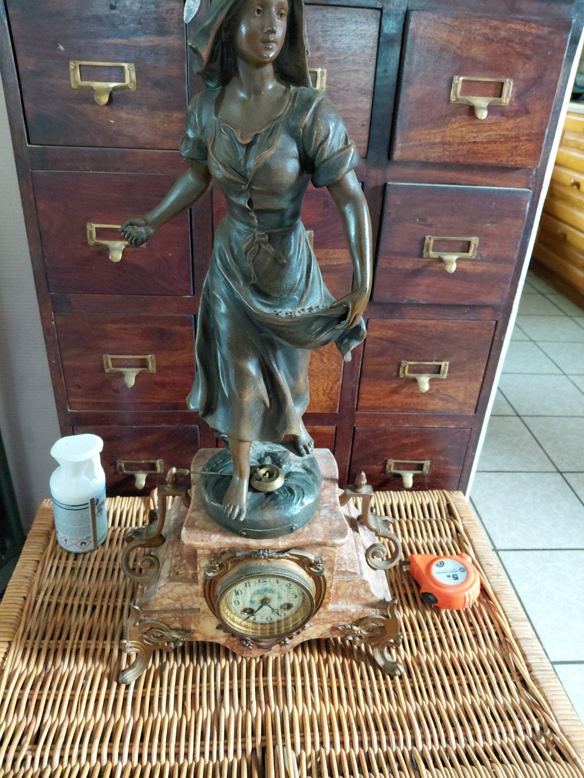 Zeer mooie oude pendule, Ophalen