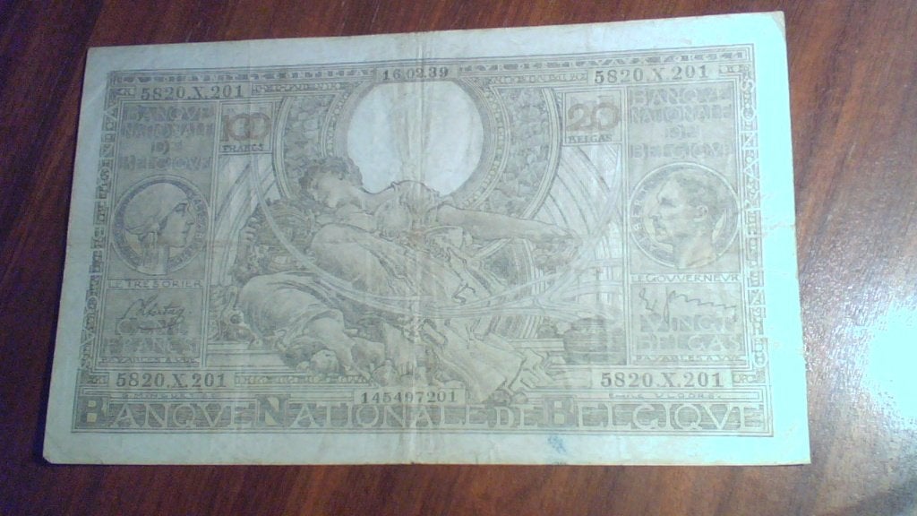 5 BANKBILJETTEN UIT BELGIE NANAF 1938, Postzegels en Munten, Bankbiljetten | België, Verzenden, Setje