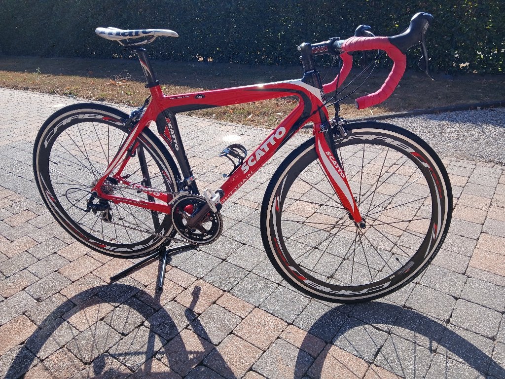 Scatto night train maat 51, Fietsen en Brommers, 28 inch, Carbon, Velgrem, 49 tot 53 cm