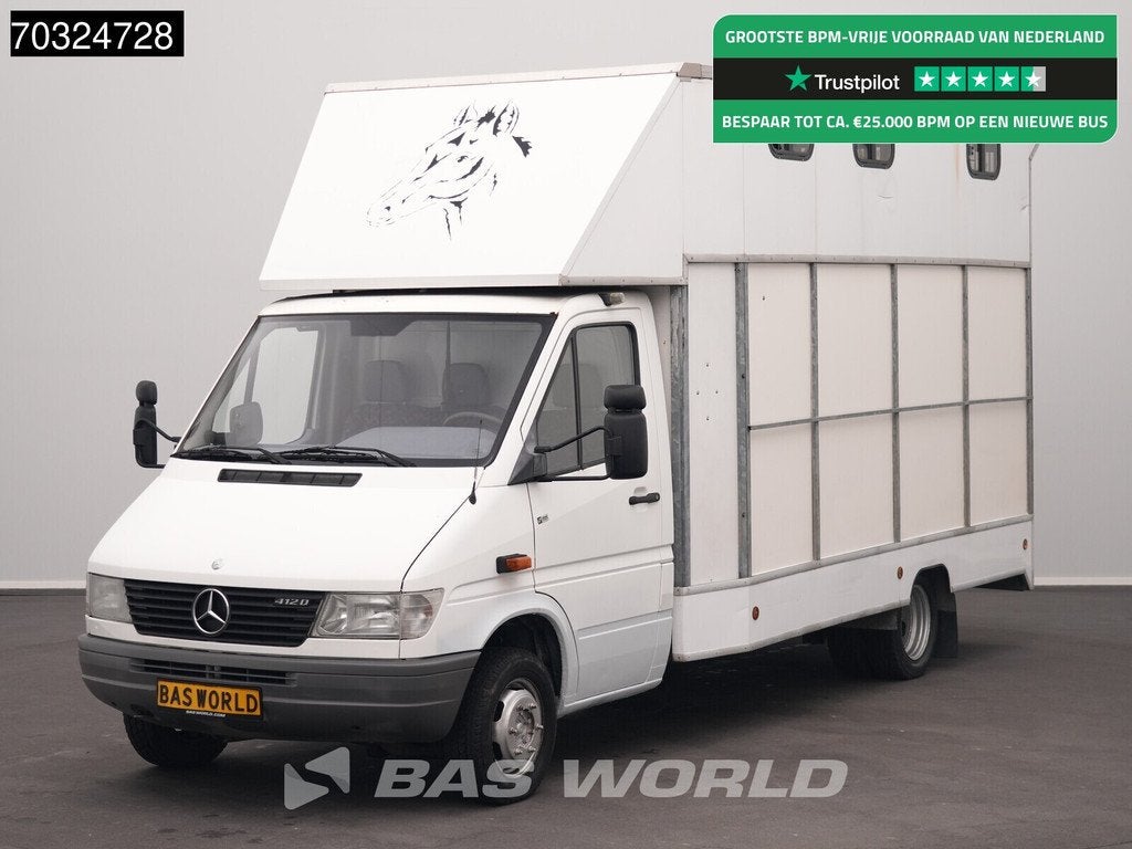 Mercedes Sprinter 412 D Dubbellucht Paardenwagen Horsetruck, Utilisé, Autres types
