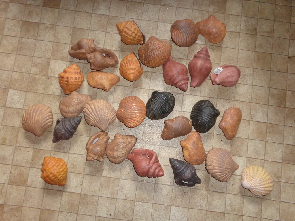 Beau lots de coquillages décoratifs en bois et en plâtre, Divers, Enlèvement