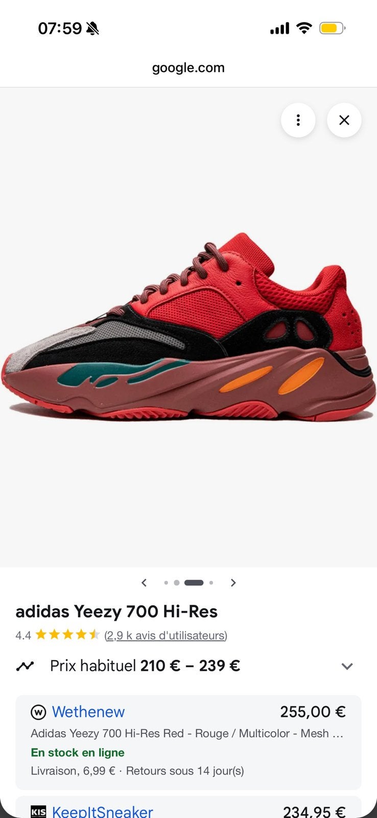 Yeezy 700 red, Kleding | Dames, Nieuw, Ophalen of Verzenden, Sneakers, Rood