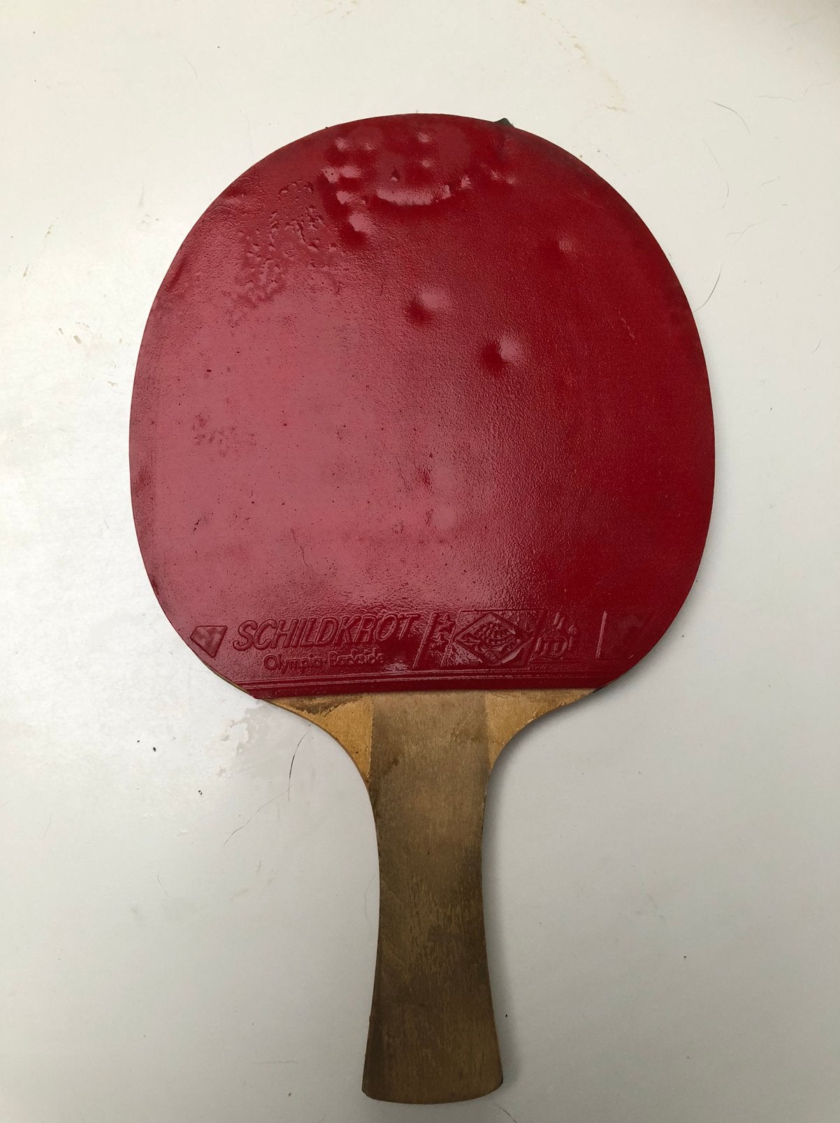 Vintage pingpong pallet Schildkrot, Ophalen, Gebruikt, Net, Batje(s) of Balletje(s)