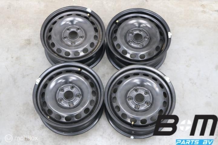 Org 15 inch zwarte stalen velgen VW Caddy 2K5601027D, Gebruikt, 15 inch, Velg(en), Personenwagen