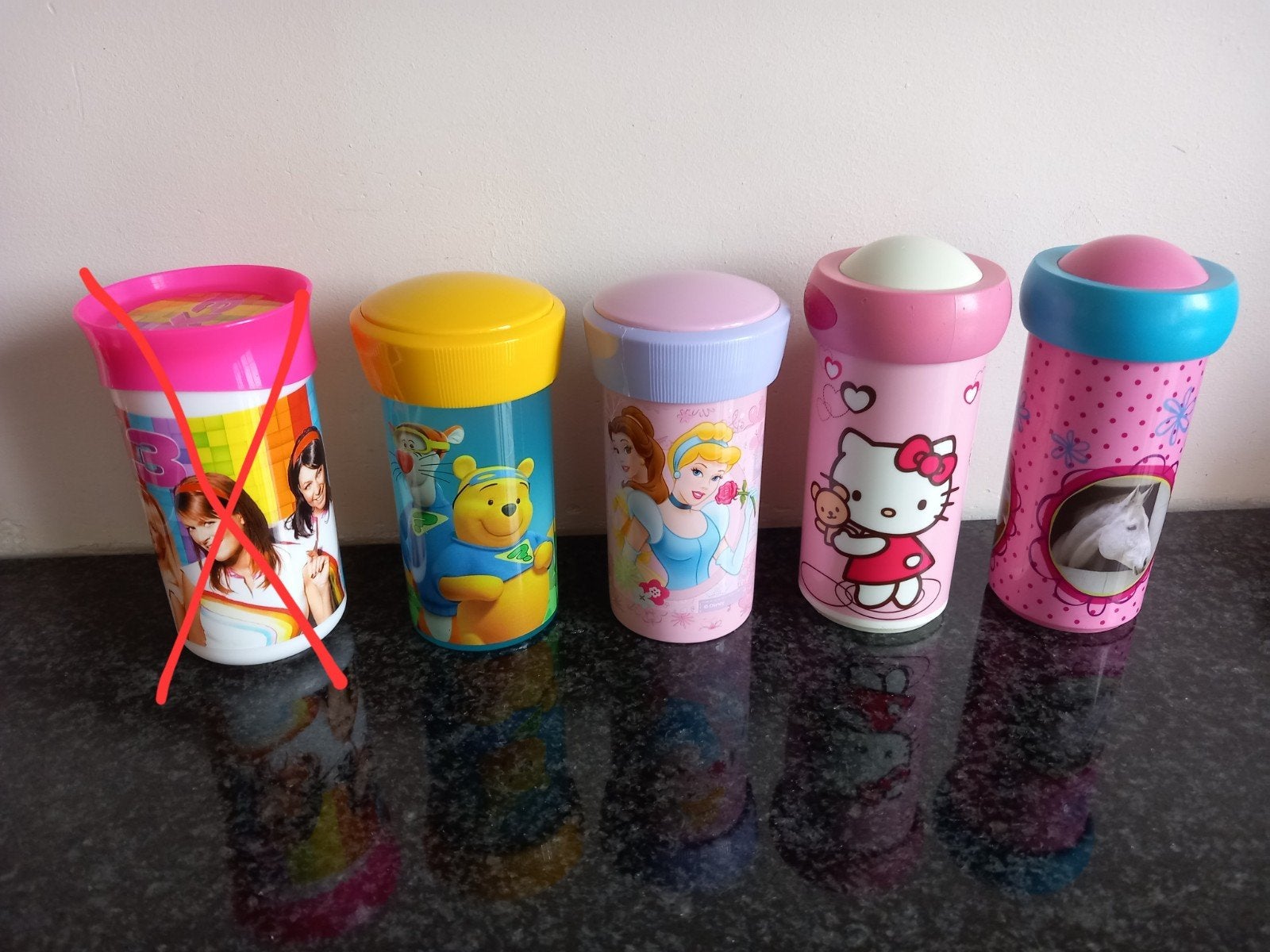 Nieuwe drinkbekers Disney princess, winnie the pooh, Ophalen of Verzenden, Nieuw