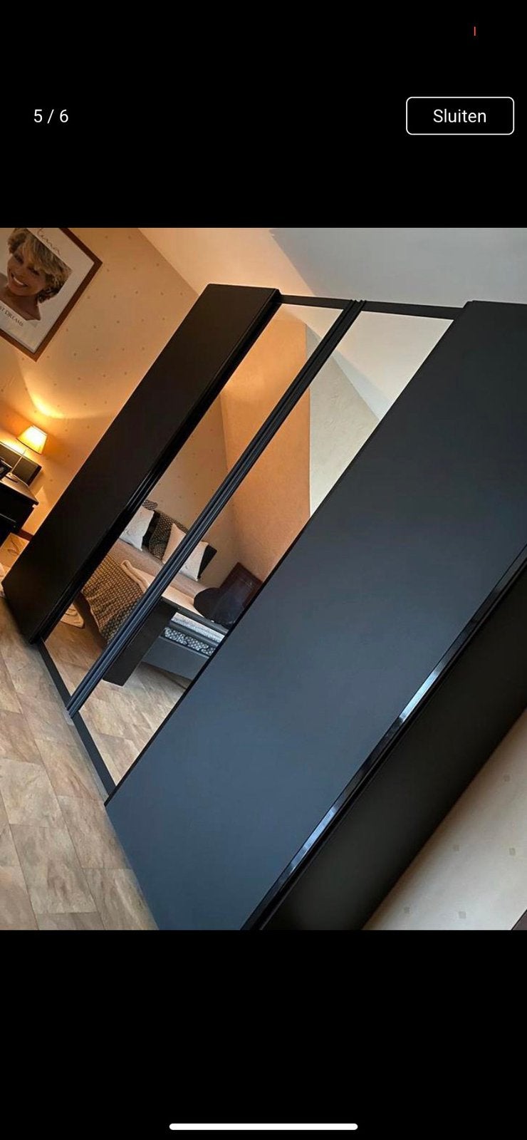 ⚠️ LAATSTE PRIJSDALING⚠️ MOOIE ZWARTE KLEERKAST, Huis en Inrichting, Kasten | Kleerkasten, Zo goed als nieuw, Ophalen of Verzenden