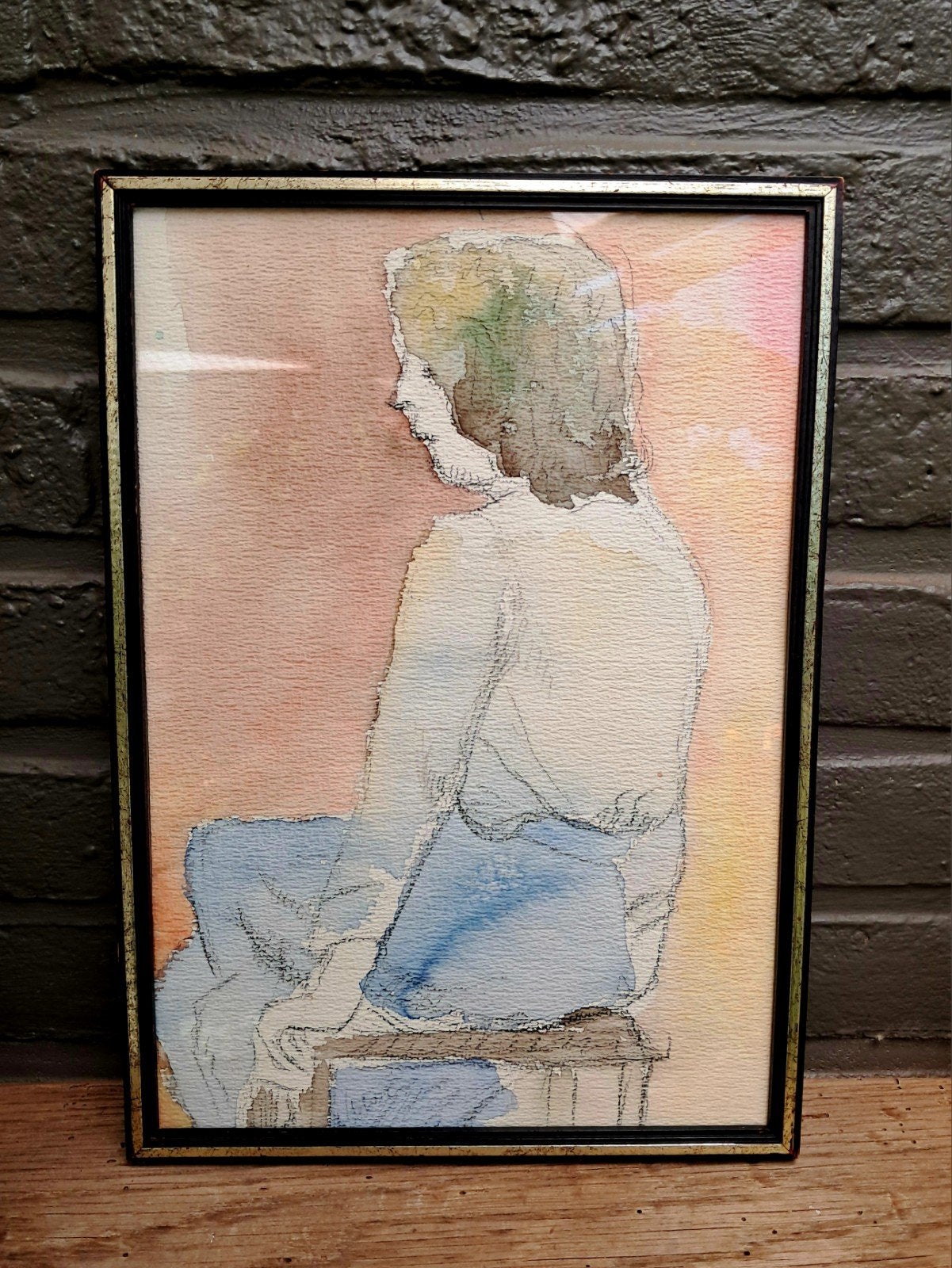 Schitterende aquarelle op papier, Antiek en Kunst, Kunst | Tekeningen en Fotografie, Ophalen of Verzenden, Gemengde techniek, Gesigneerd