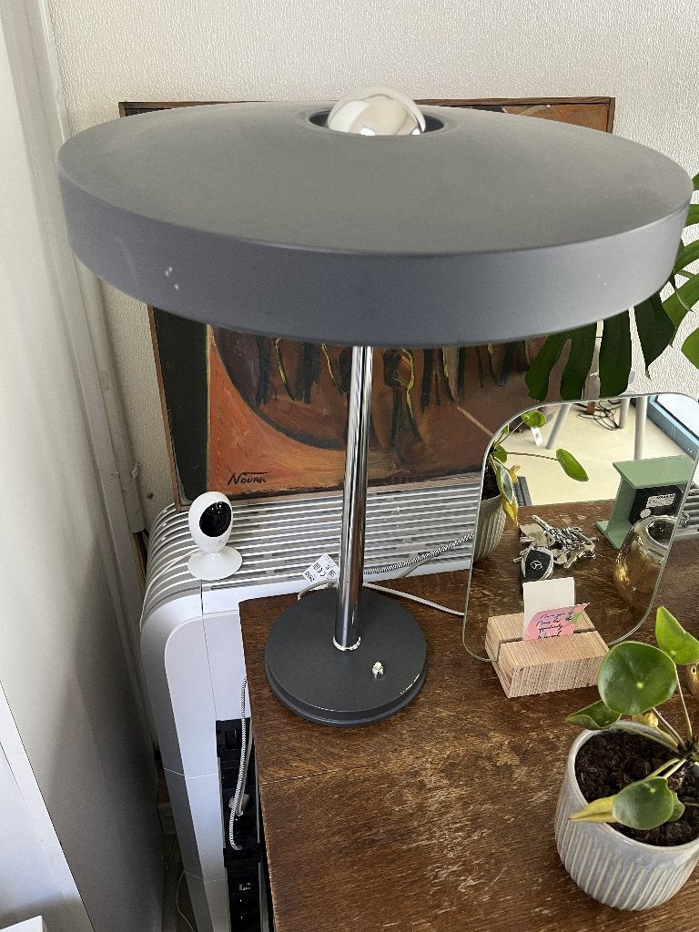 lamp, Bureaulamp, Vintage, Zo goed als nieuw, Zwart