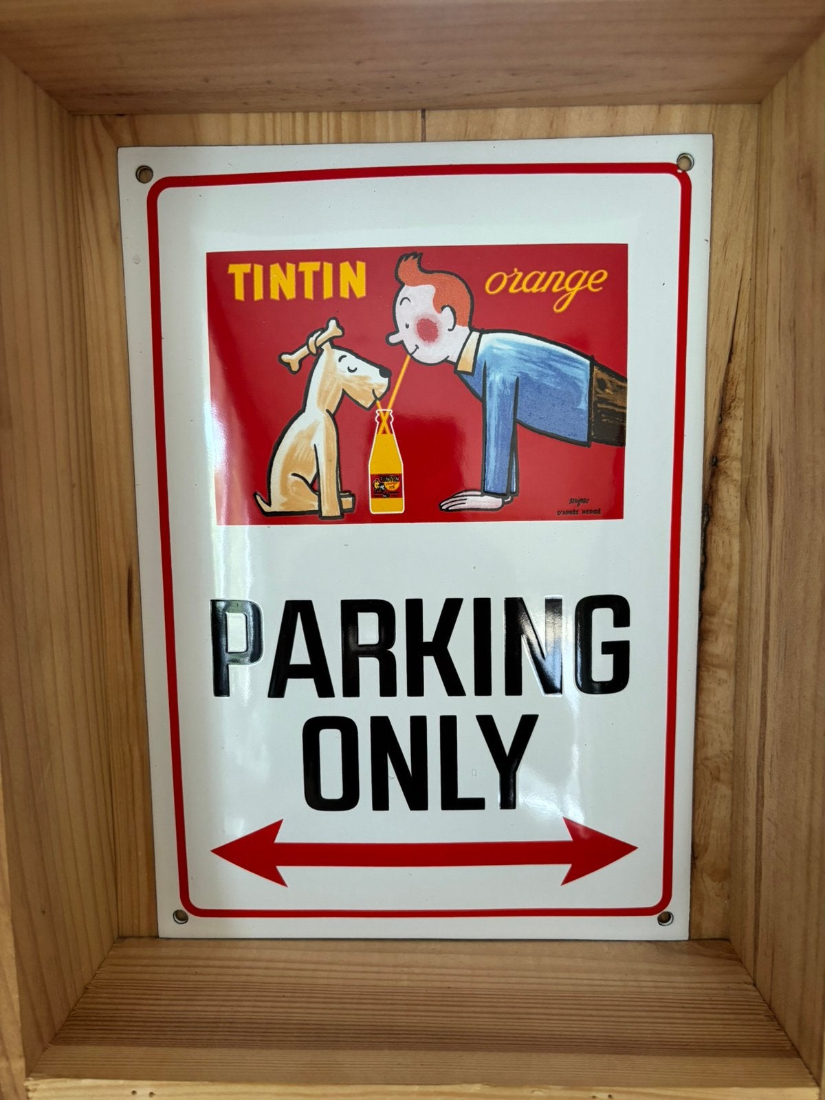 Plaque émaillée tintin, Collections, Enlèvement ou Envoi, Comme neuf