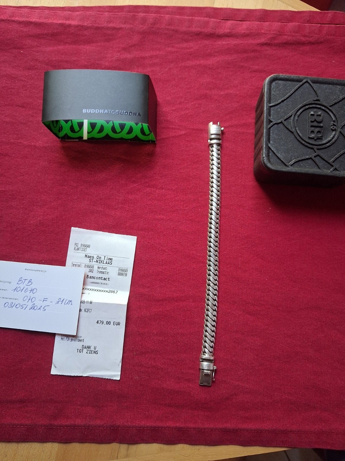 Zilveren ketting, Bijoux, Sacs & Beauté, Bracelets, Enlèvement, Utilisé, Argent