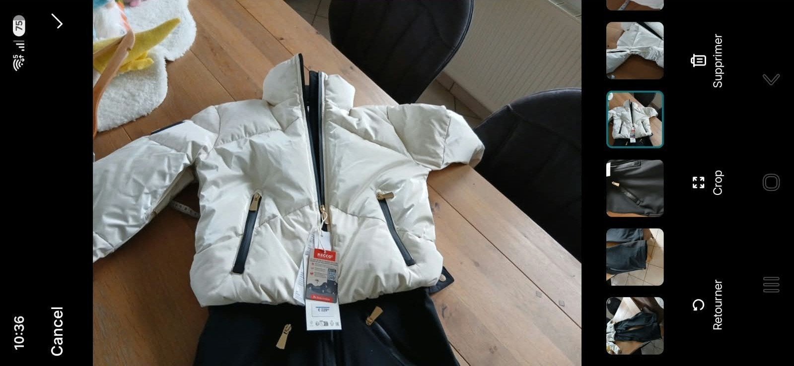 combi blouson sports hiver avec détecteur de recherche, Sport en Fitness, Maat S, Ophalen of Verzenden