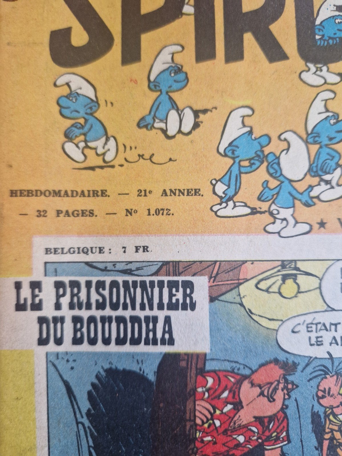 hebdomadaire le journal de spirou 1072,1958, Boeken, Ophalen of Verzenden