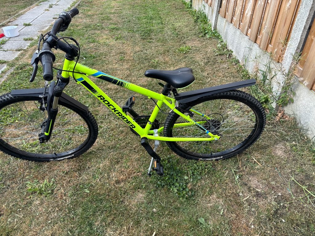 B'twin Rockrider 24 inch Mountainbike - Felgeel/Groen, Gebruikt, Hardtail, Ophalen, Overige merken
