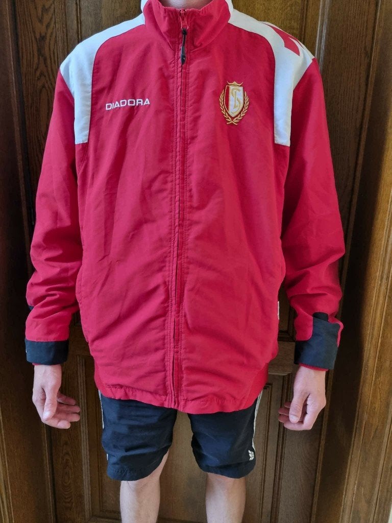 Veste d'entrainement vintage standard de liège, Collections, Articles de Sport & Football, Utilisé, Autres types, Enlèvement