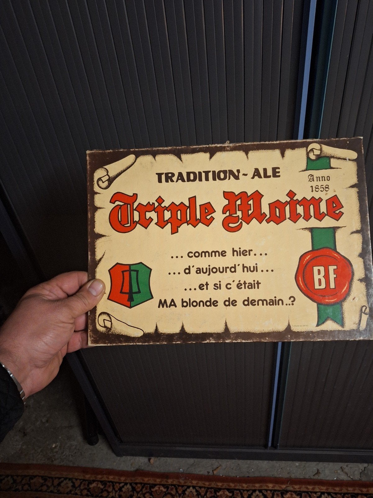 carton pub 1968 bière triple moine, Enlèvement ou Envoi