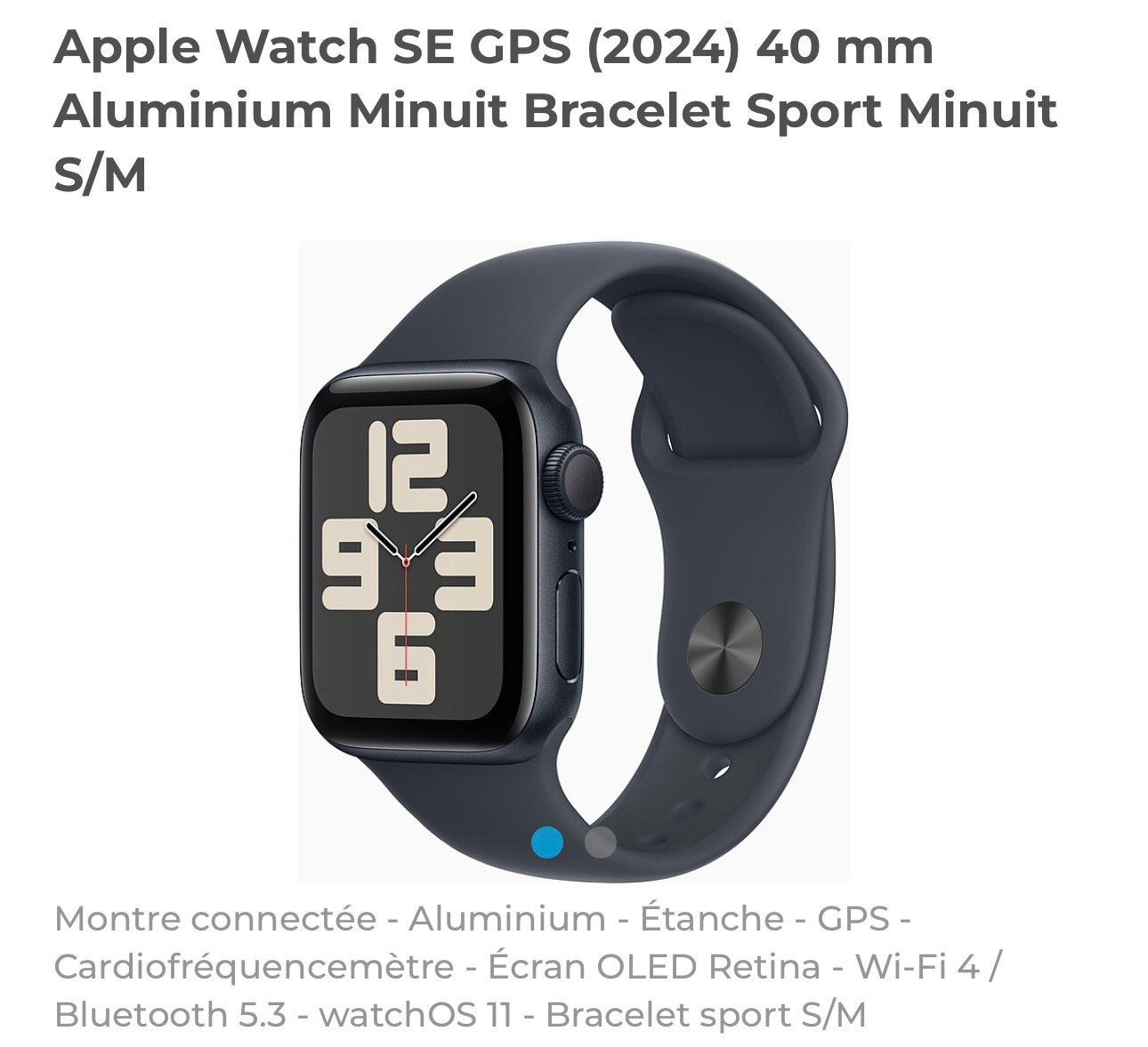 Apple watch se mxe73qf, Enlèvement, GPS, Neuf, IOS