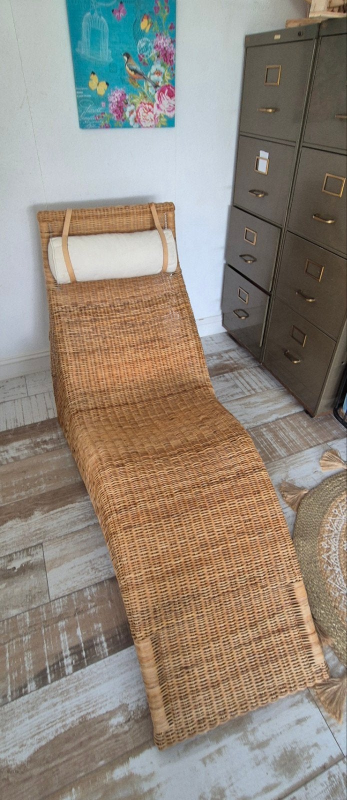 Lounge zetel Ikea, Tuin en Terras, Ligbedden, Ophalen, Zo goed als nieuw, Rotan