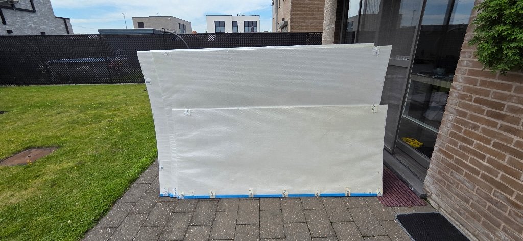 Complete Set Acryl Douchewandpanelen Wit blinkend (5mm dik), Bricolage & Construction, Plaques & Panneaux, Neuf, Enlèvement