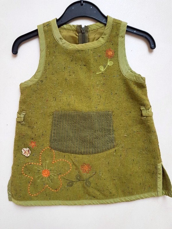 CATIMINI - Jolie robe verte - T.2 ans/86 cm, Kinderen en Baby's, Babykleding | Maat 86, Gebruikt, Meisje, Ophalen of Verzenden