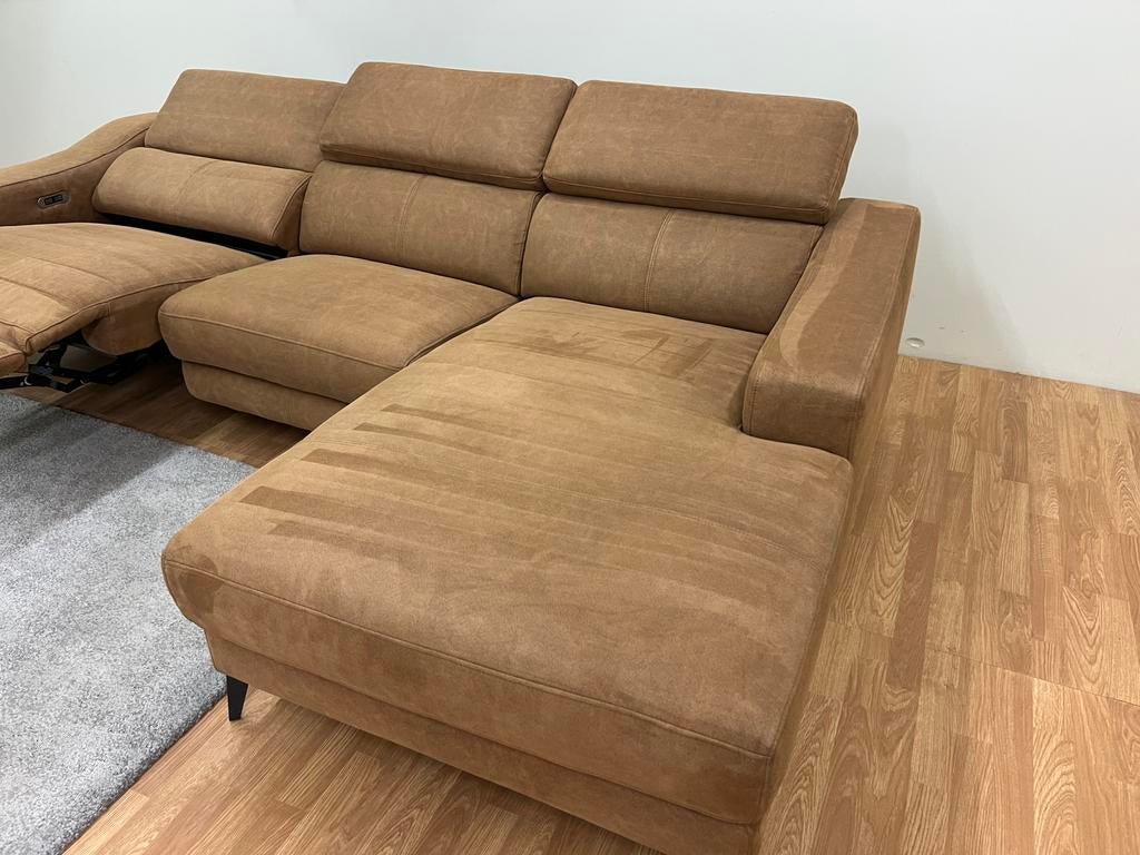 Fauteuil d'angle Cognac / Livraison - SofaCycle, Enlèvement ou Envoi, Comme neuf, SofaCycle, Info@sofacycle.be